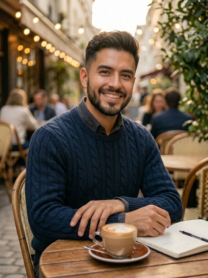 Retrato de Erick Navarro en su estudio creativo